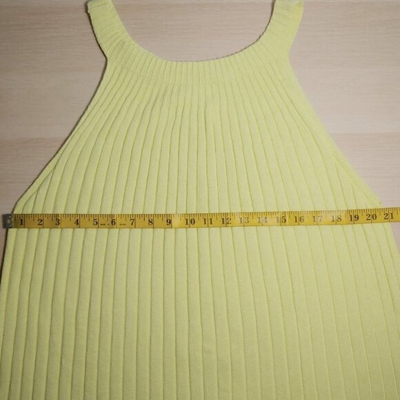 NWOT ANTHROPOLOGY yellow ribbed knit tank top - Picture 6 of 13
